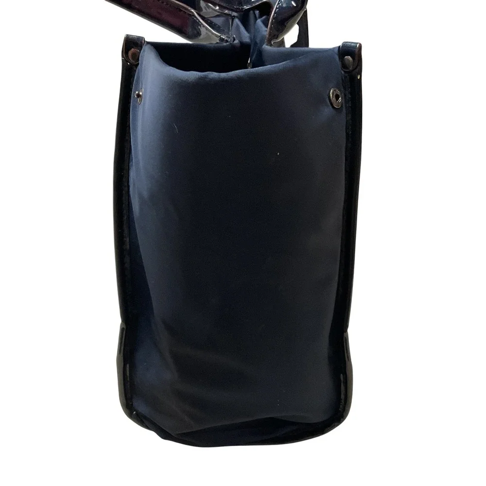Aimee Kestenberg Women's Patent Trim Structured Tote Shoulder Double Handle Bag
